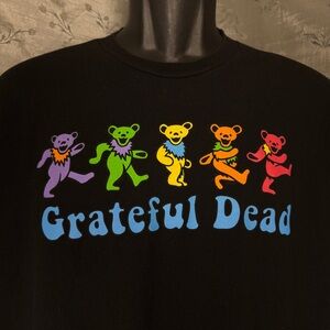 Grateful Dead Dancing Bears Officially Licensed Black Men’s Cotton Tee Size L